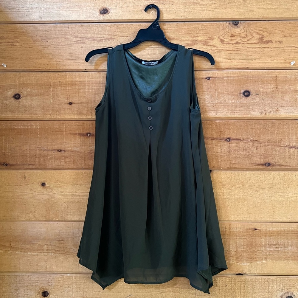 HIBELLE olive green tank
